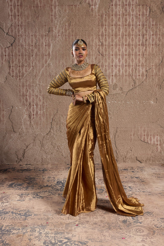 GOLDEN LUXE TISSUE SAREE