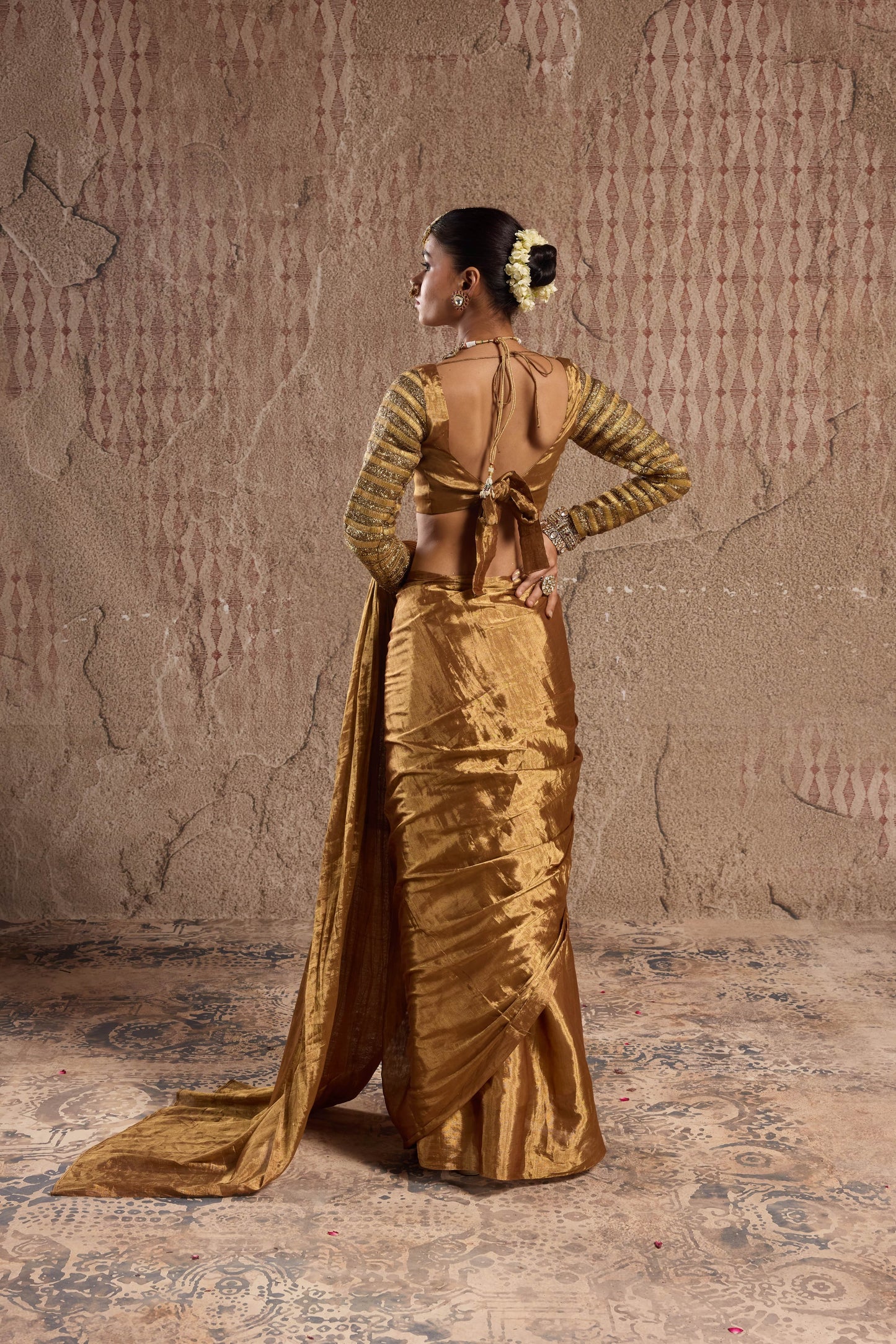 GOLDEN LUXE TISSUE SAREE