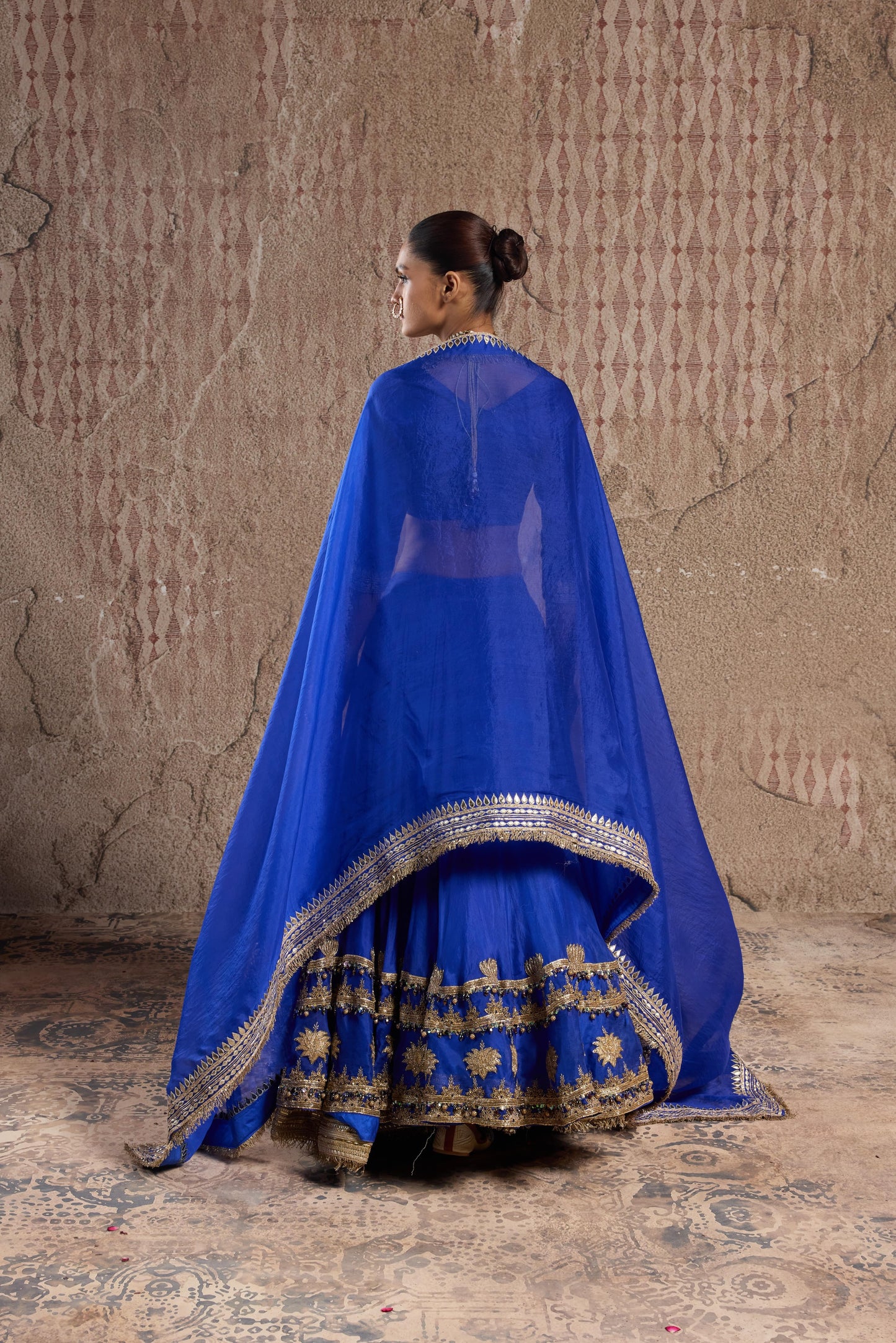 ROYAL BLUE HERITAGE LEHENGA WITH MAJESTIC FLAIR