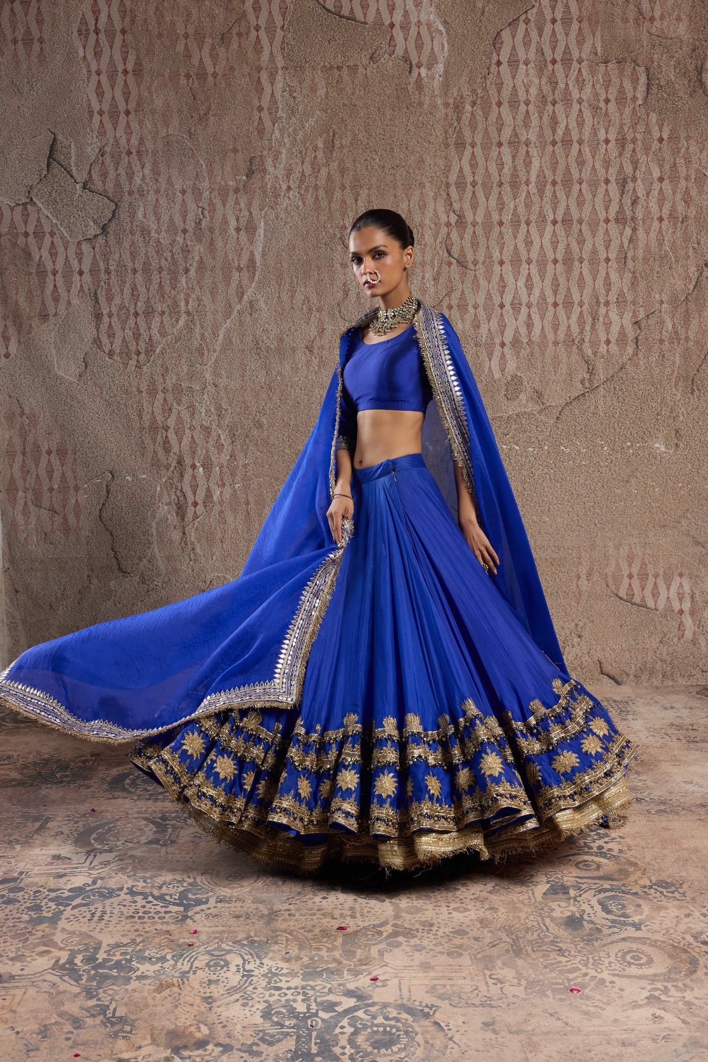 ROYAL BLUE HERITAGE LEHENGA WITH MAJESTIC FLAIR