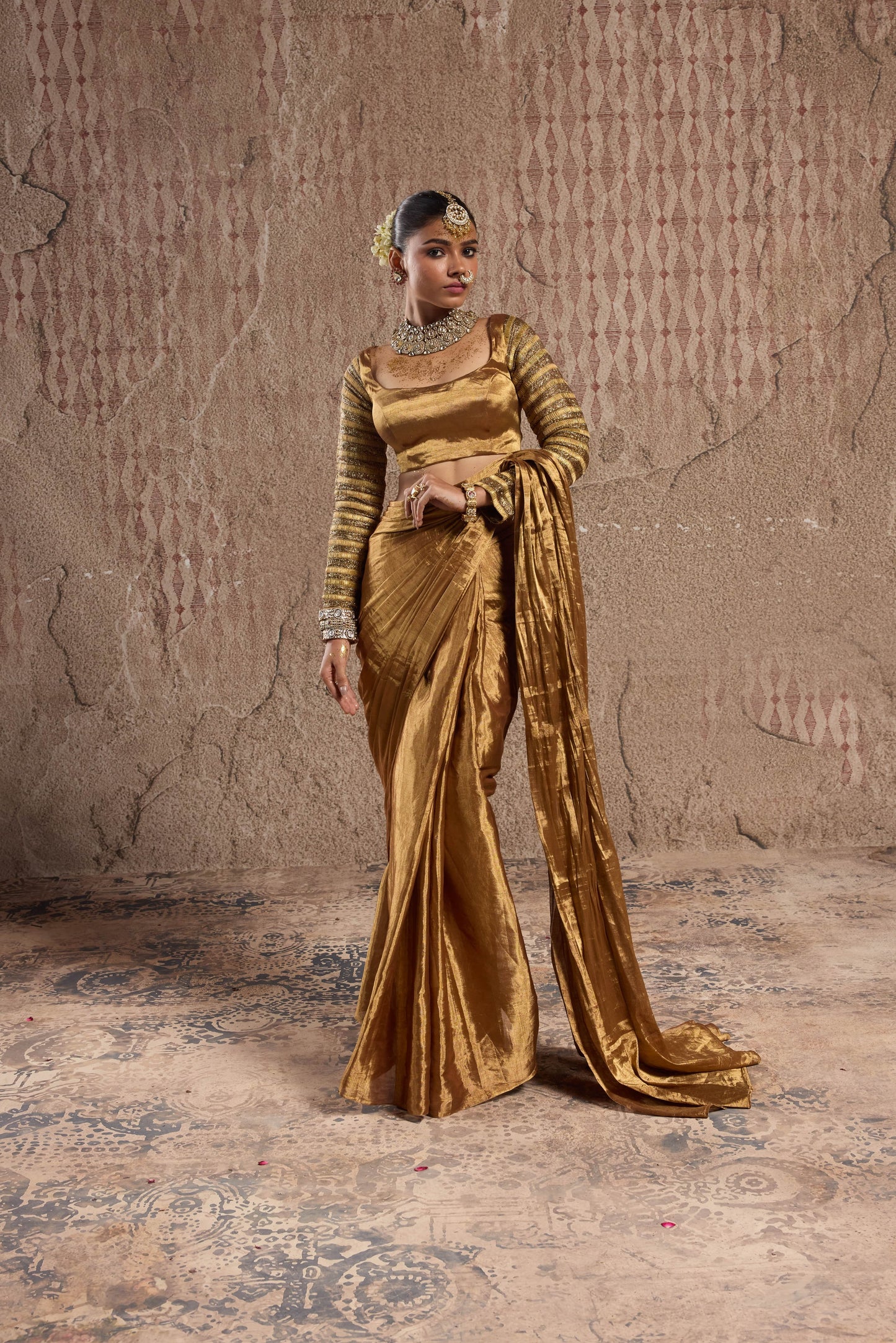 GOLDEN LUXE TISSUE SAREE