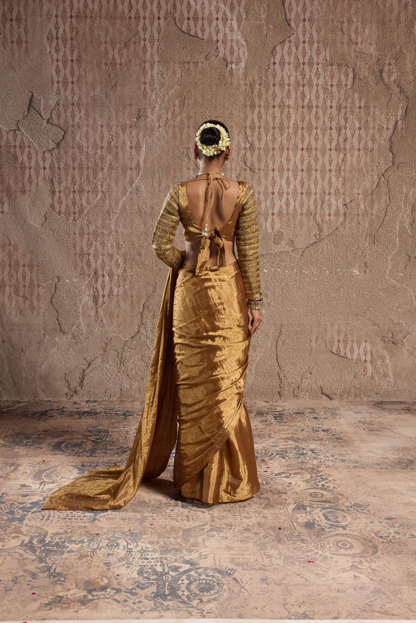 GOLDEN LUXE TISSUE SAREE