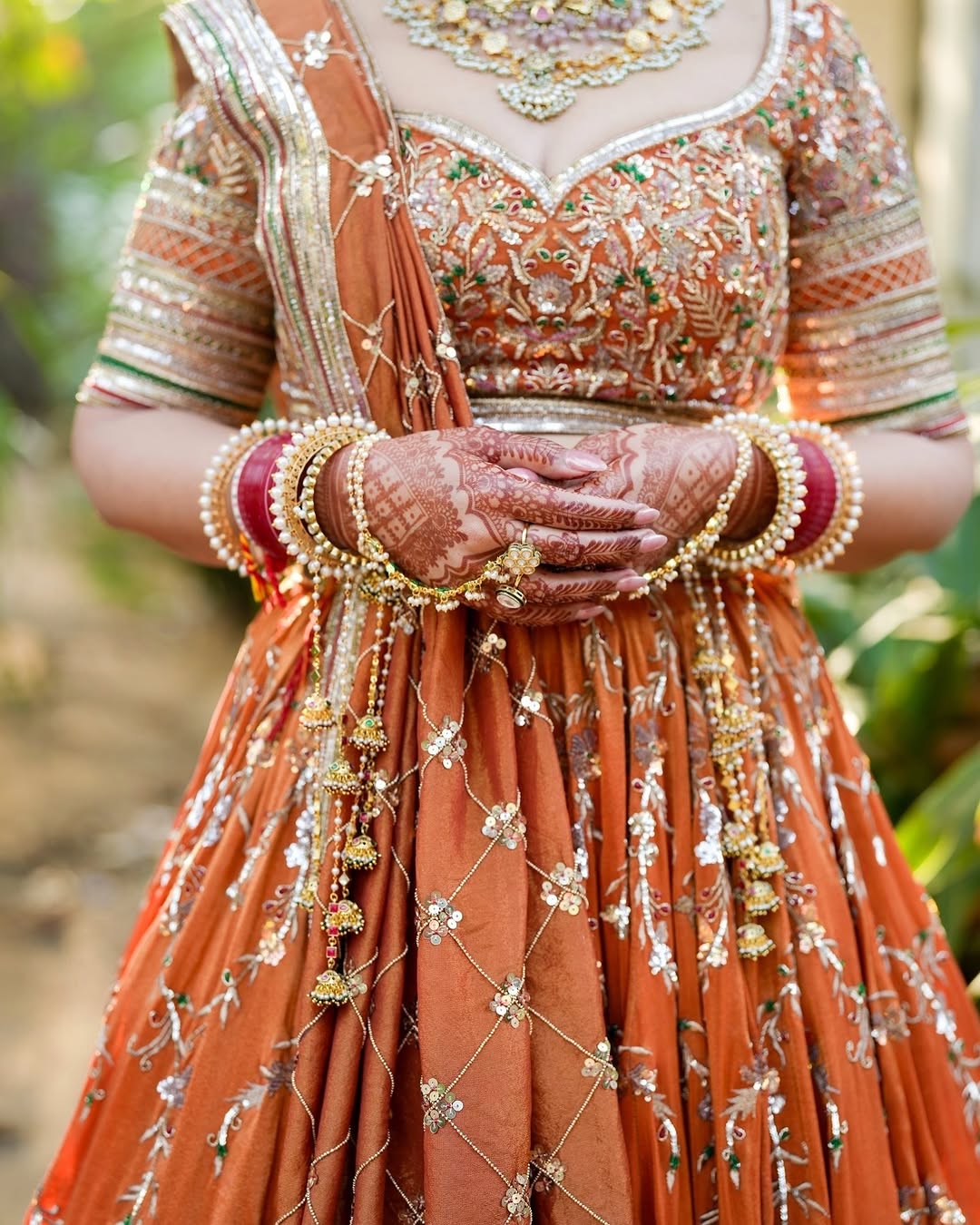 SAANJH RUST - THE HEIRLOOM EMBROIDERED LEHENGA
