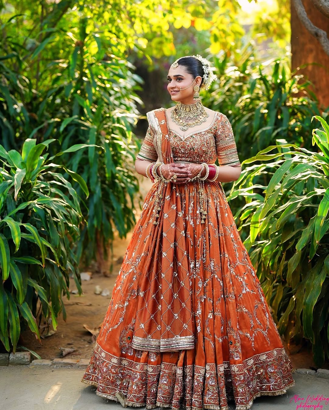 SAANJH RUST - THE HEIRLOOM EMBROIDERED LEHENGA